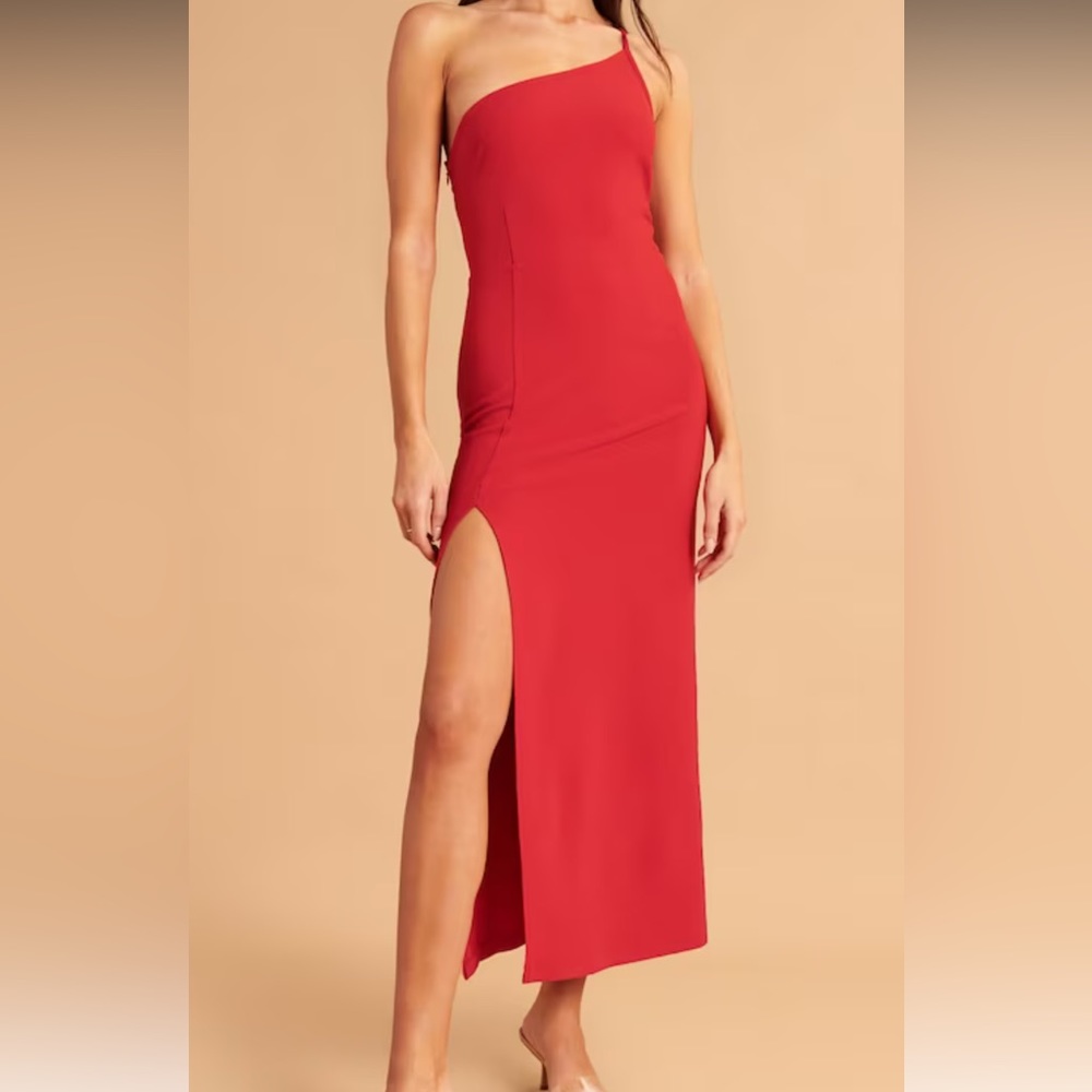 NWT Abercrombie & Fitch Asymmetrical One Shoulder Maxi Dress Medium Tall